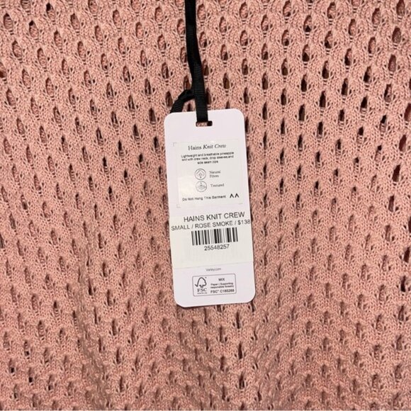 NWT Varley Pink Rose Smoke Hains Knit Crew Small - Picture 2 of 6